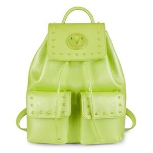 VALENTINO BY MARIO VALENTINO
Simeon Leather Backpack in Lime green
